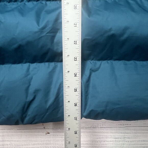 Athleta Downtown Down Puffer Vest Women’s XL Teal Full Zip - Picture 9 of 10